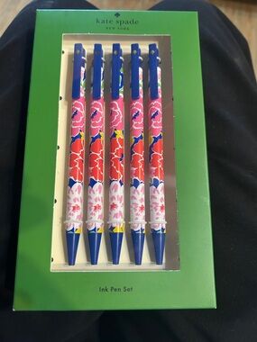 kate spade sunset blooms ink pen set - NWT